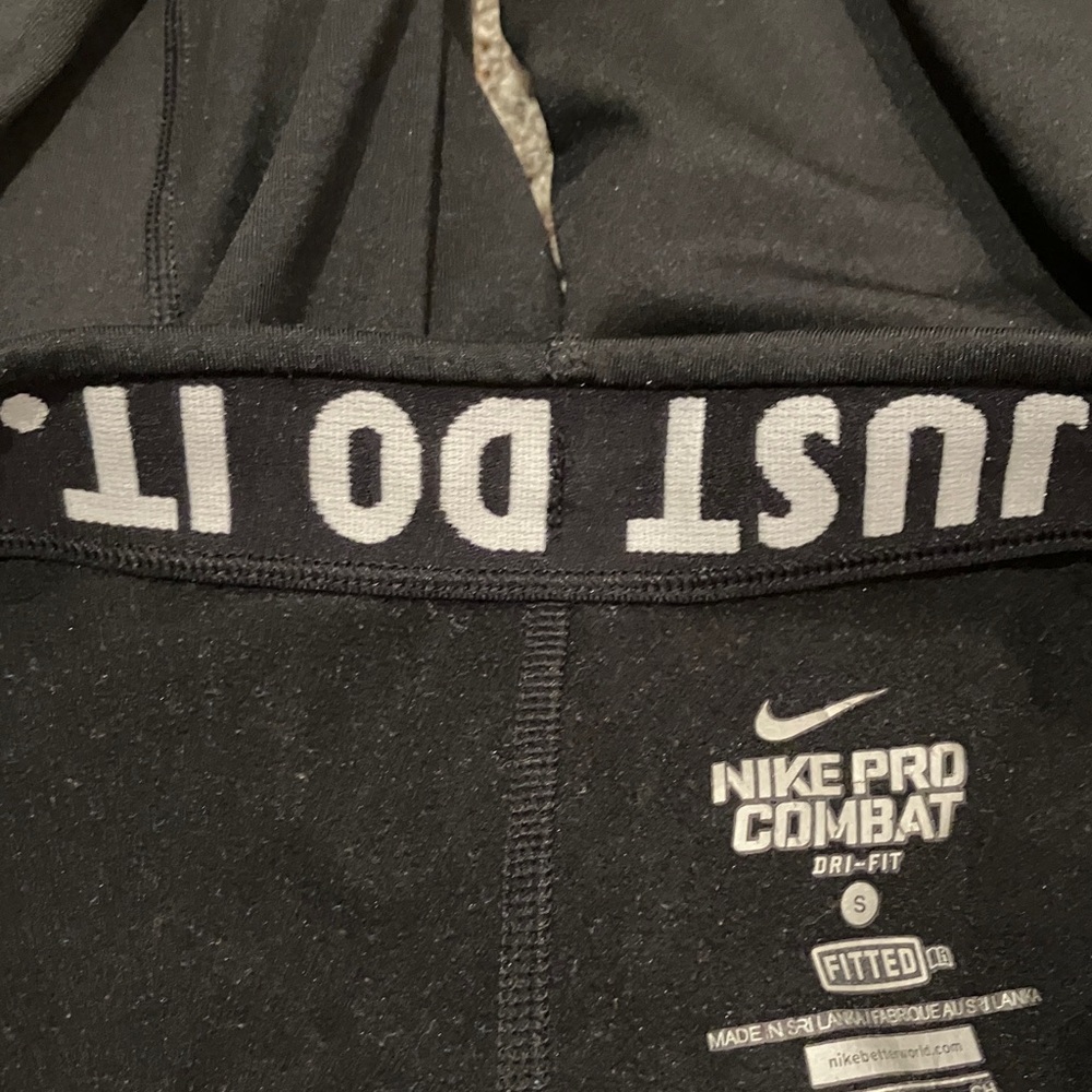 Nike Pro Combat Dri-FIT Leggings Women Black Fitted Athletic Pants — Lined Small - Picture 3 of 8